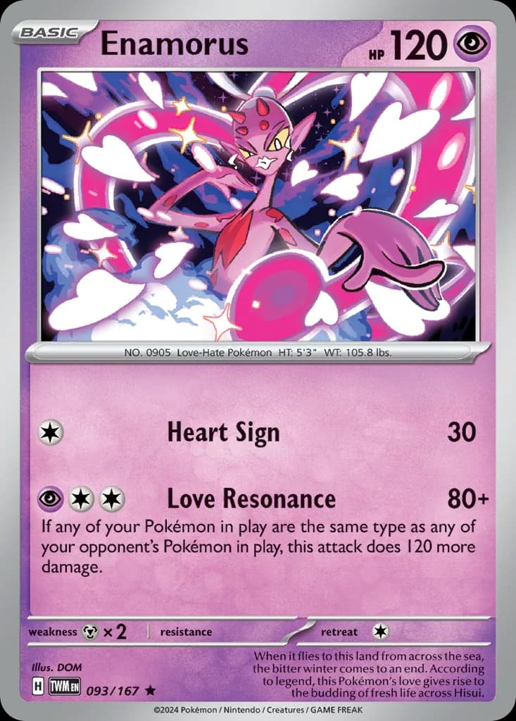 Twilight Masquerade Enamorus card front, 93/167