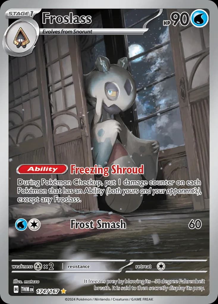 Twilight Masquerade Froslass card front, 174/167