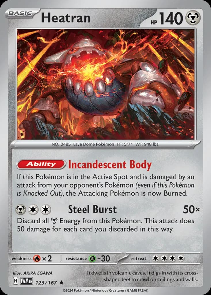 Twilight Masquerade Heatran card front, 123/167