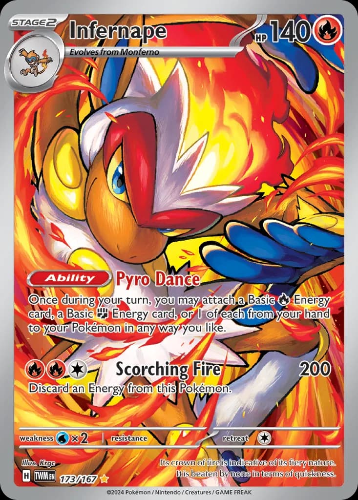 Infernape card front, Twilight Masquerade 173/167