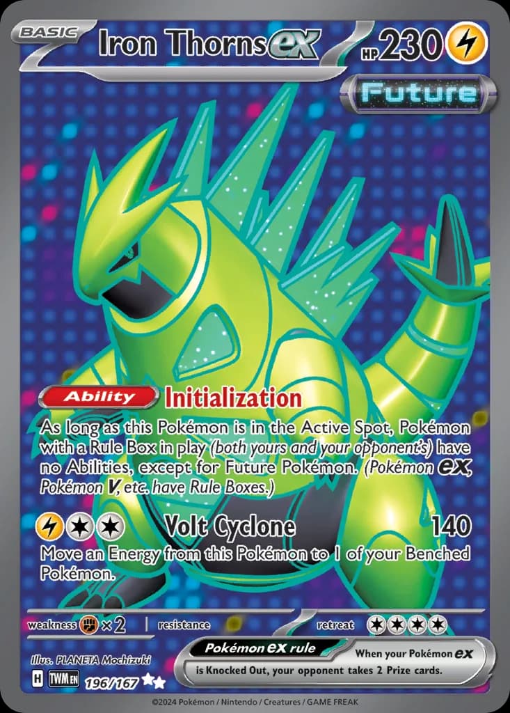 Twilight Masquerade Iron Thorns ex card front, 196/167