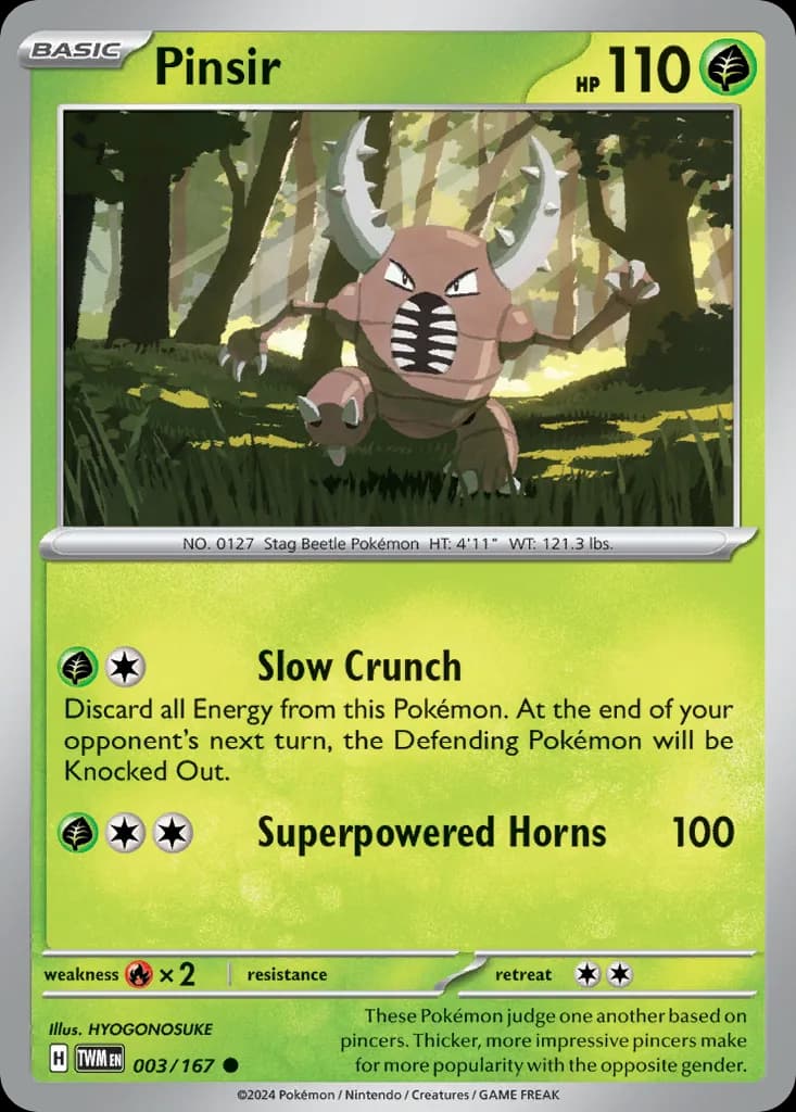 Twilight Masquerade Pinsir card front, 3/167
