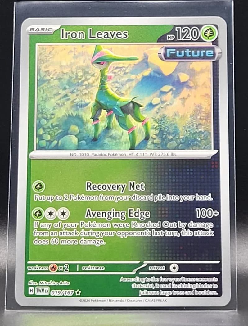 Iron Leaves reverse holo card front, Twilight Masquerade 19/167