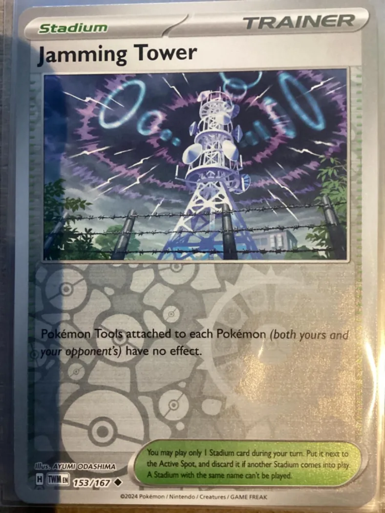 Jamming Tower reverse holo card front, Twilight Masquerade 153/167
