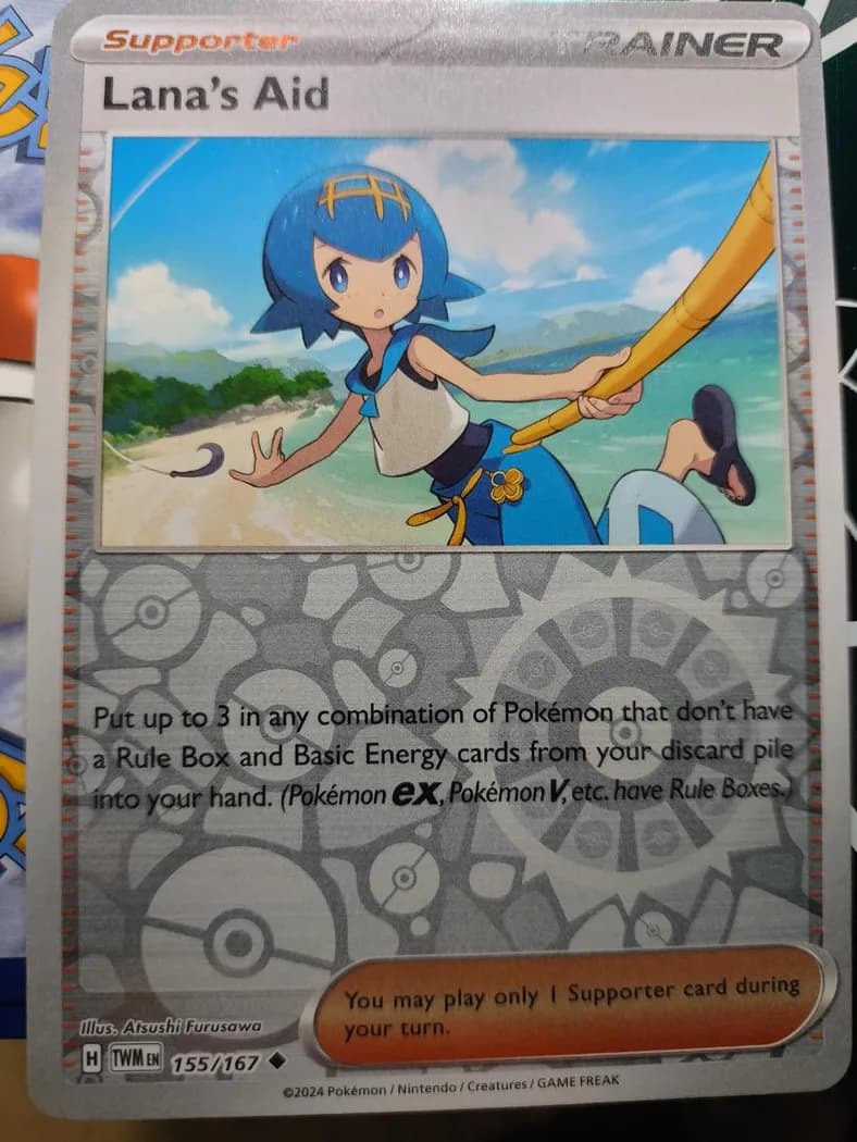 Lana's Aid reverse holo card front, Twilight Masquerade 155/167