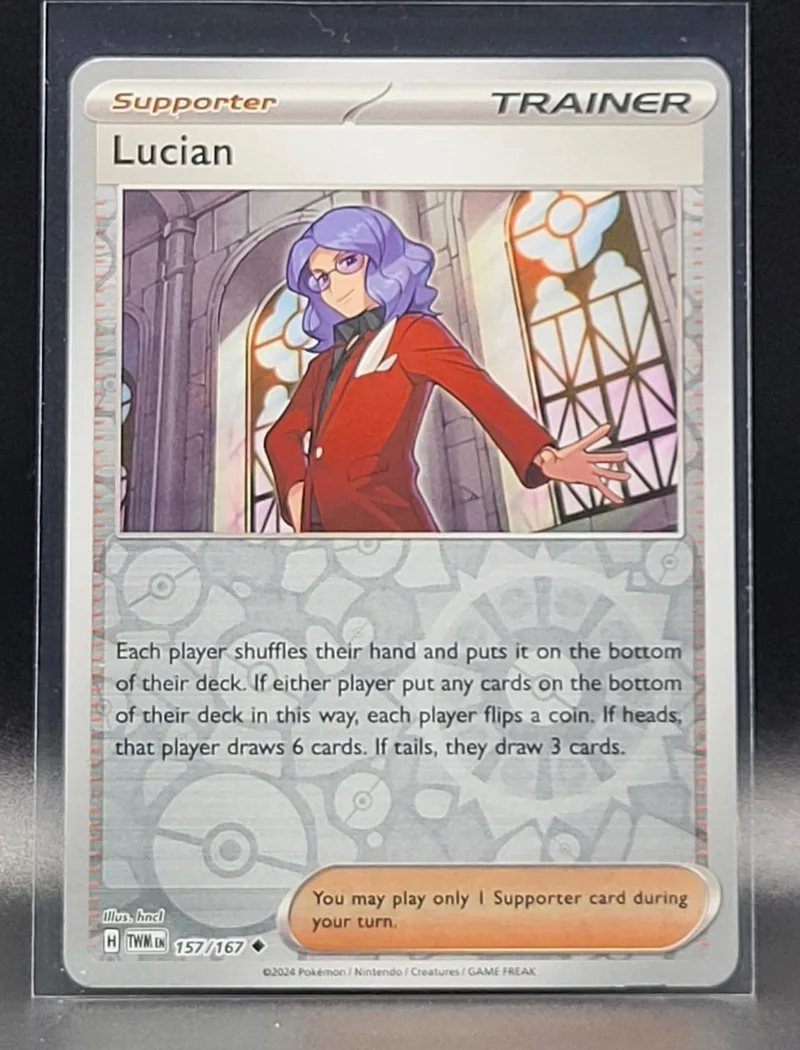Lucian reverse holo card front, Twilight Masquerade 157/167