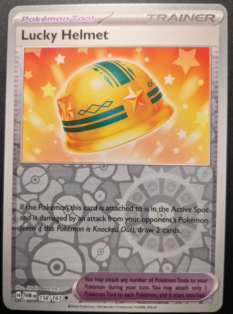 Lucky Helmet reverse holo card front, Twilight Masquerade 158/167