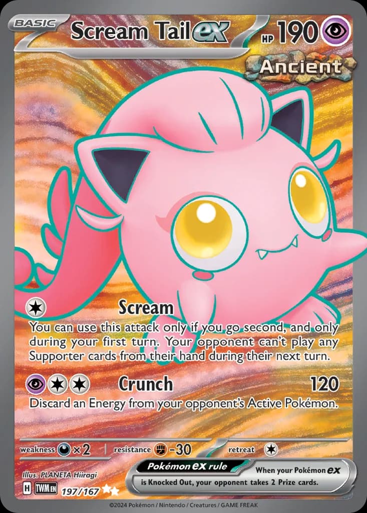 Twilight Masquerade Scream Tail ex card front, 197/167