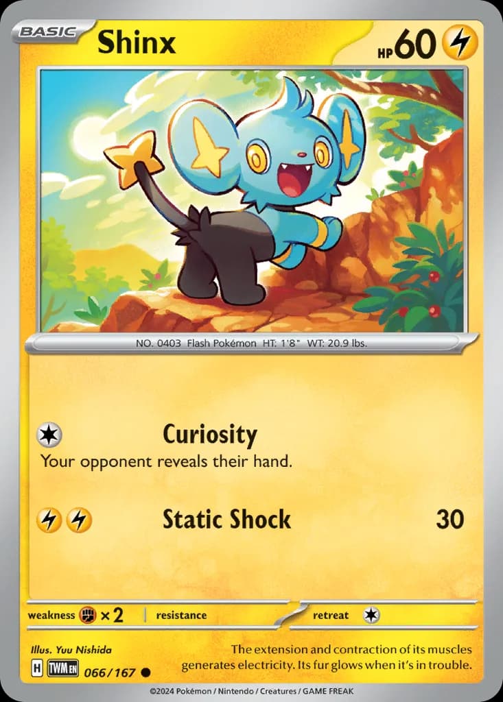 Twilight Masquerade Shinx card front, 66/167