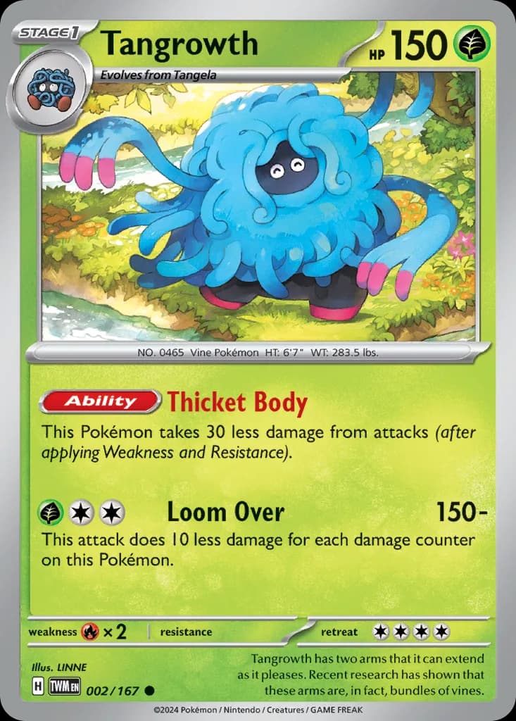 Twilight Masquerade Tangrowth card front, 2/167