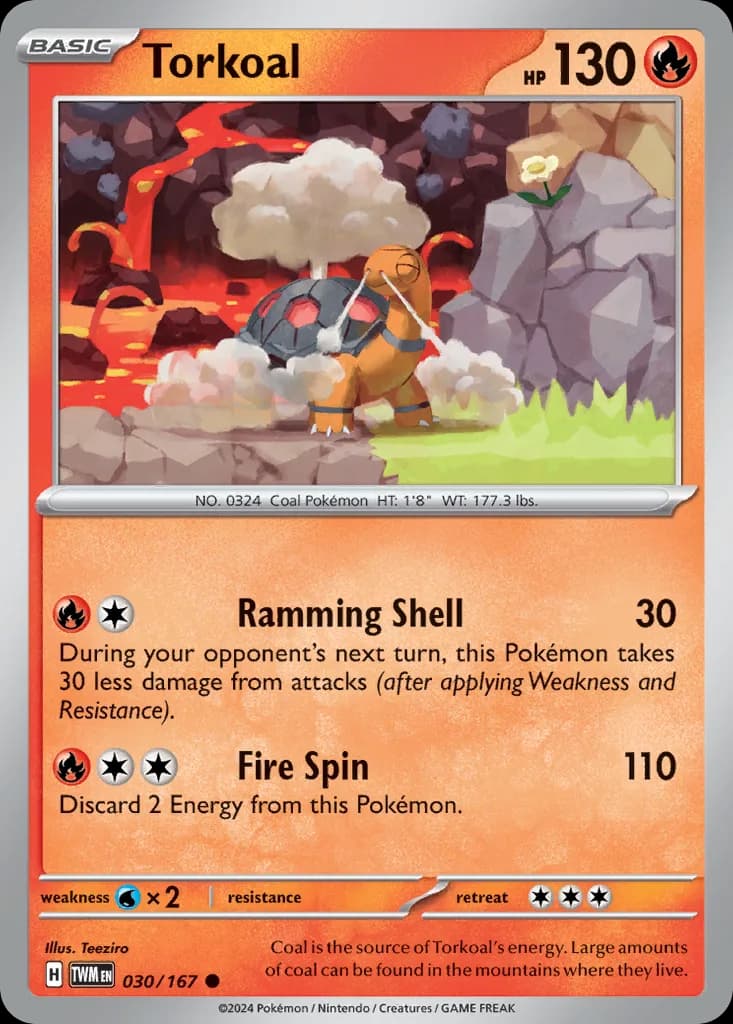 Twilight Masquerade Torkoal card front, 30/167