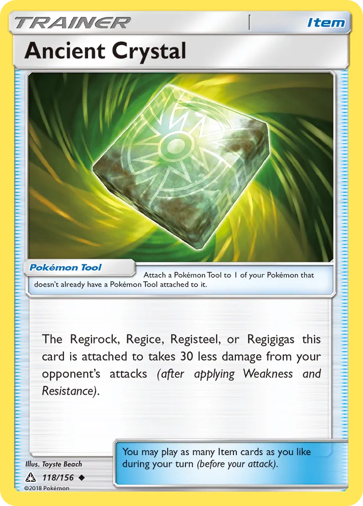 Ultra Prism Ancient Crystal card front, 118/156
