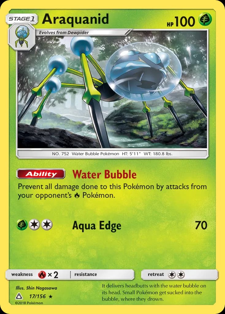 Ultra Prism Araquanid card front, 17/156