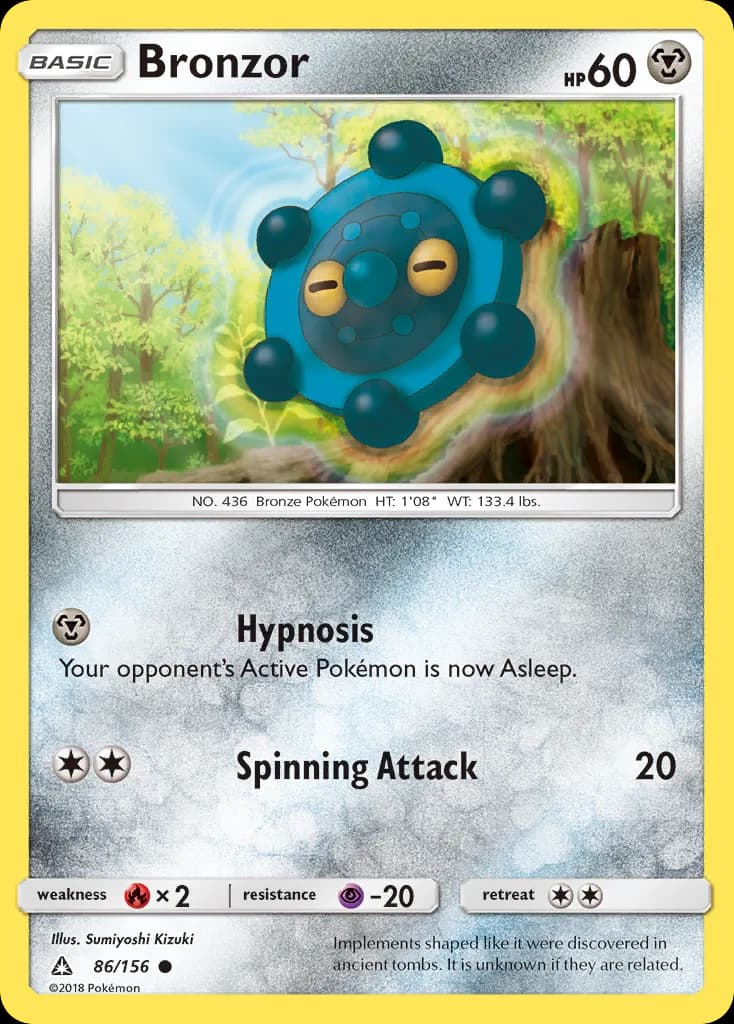 Ultra Prism Bronzor card front, 86/156