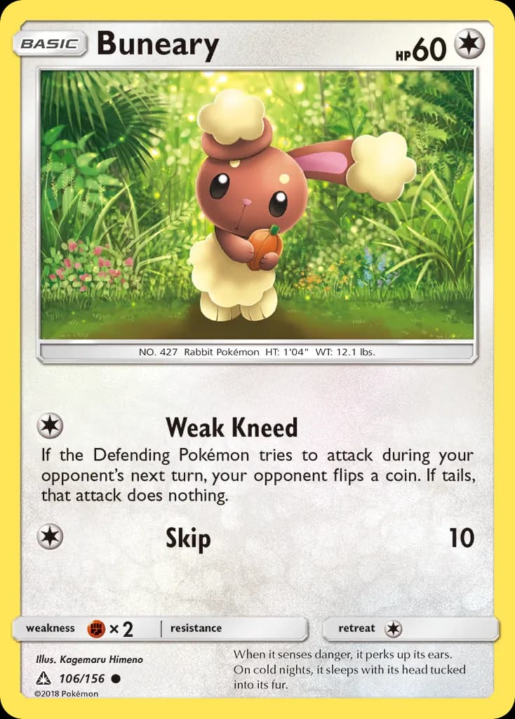 Ultra Prism Buneary card front, 106/156