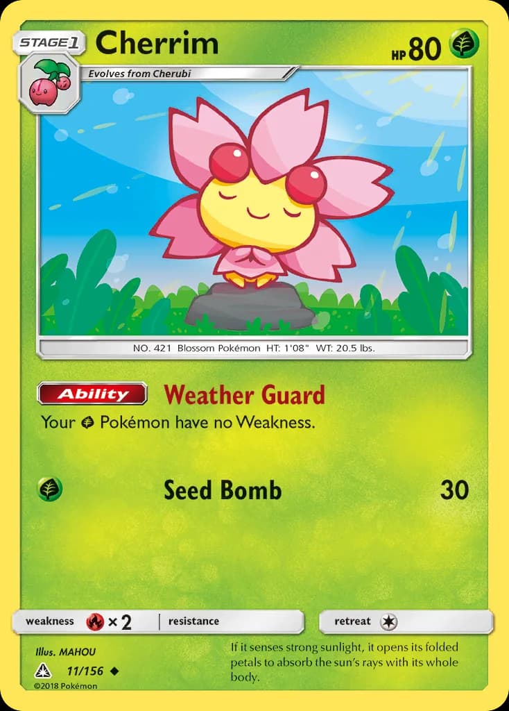 Ultra Prism Cherrim card front, 11/156