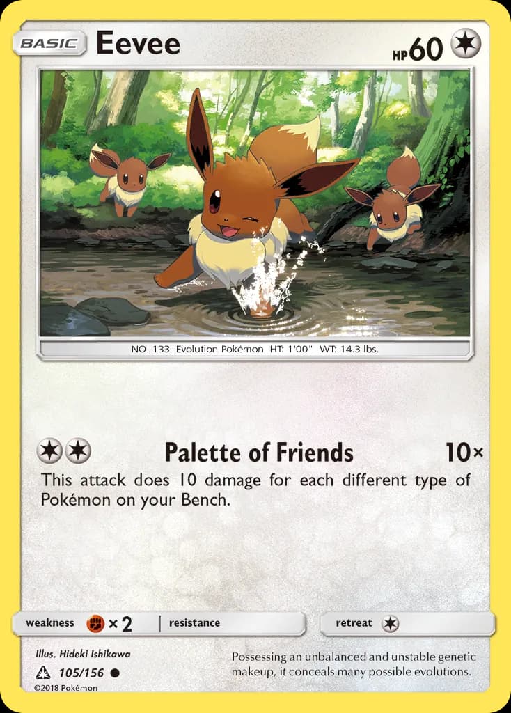 Ultra Prism Eevee card front, 105/156