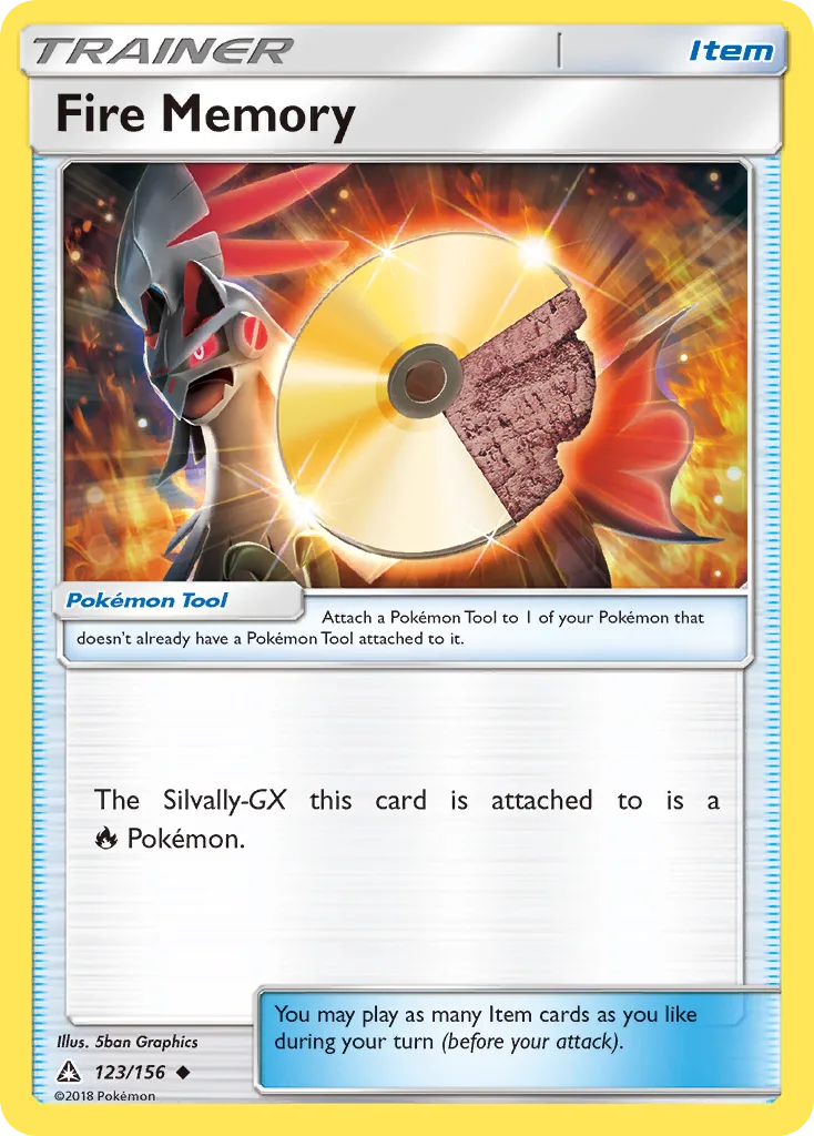 Ultra Prism Fire Memory card front, 123/156