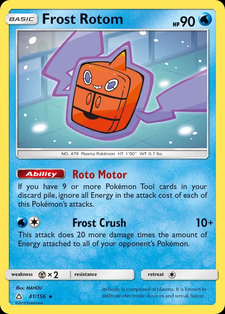 Frost Rotom card front, Ultra Prism 41/156