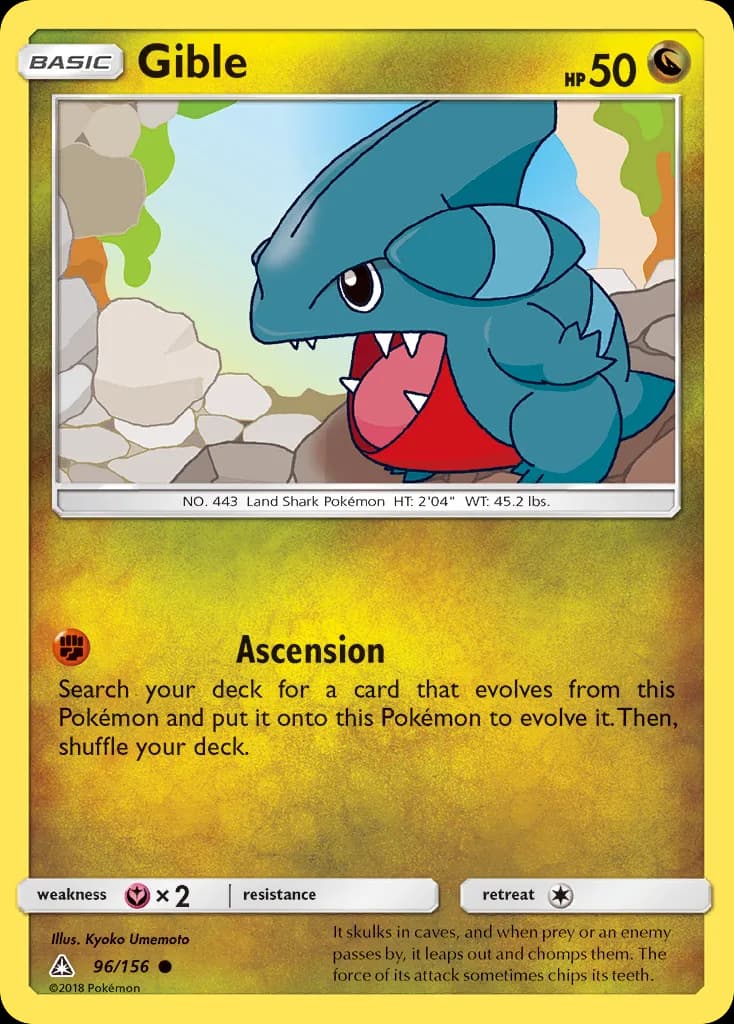 Ultra Prism Gible card front, 96/156