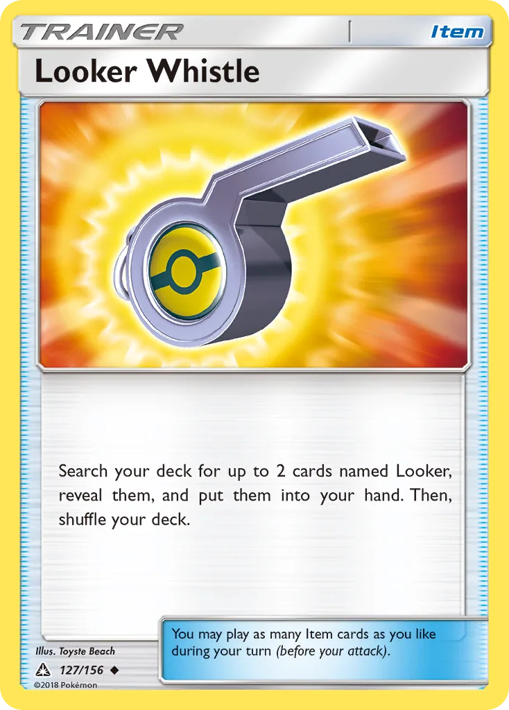 Ultra Prism Looker Whistle card front, 127/156
