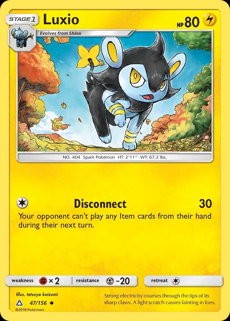 Ultra Prism Luxio card front, 47/156