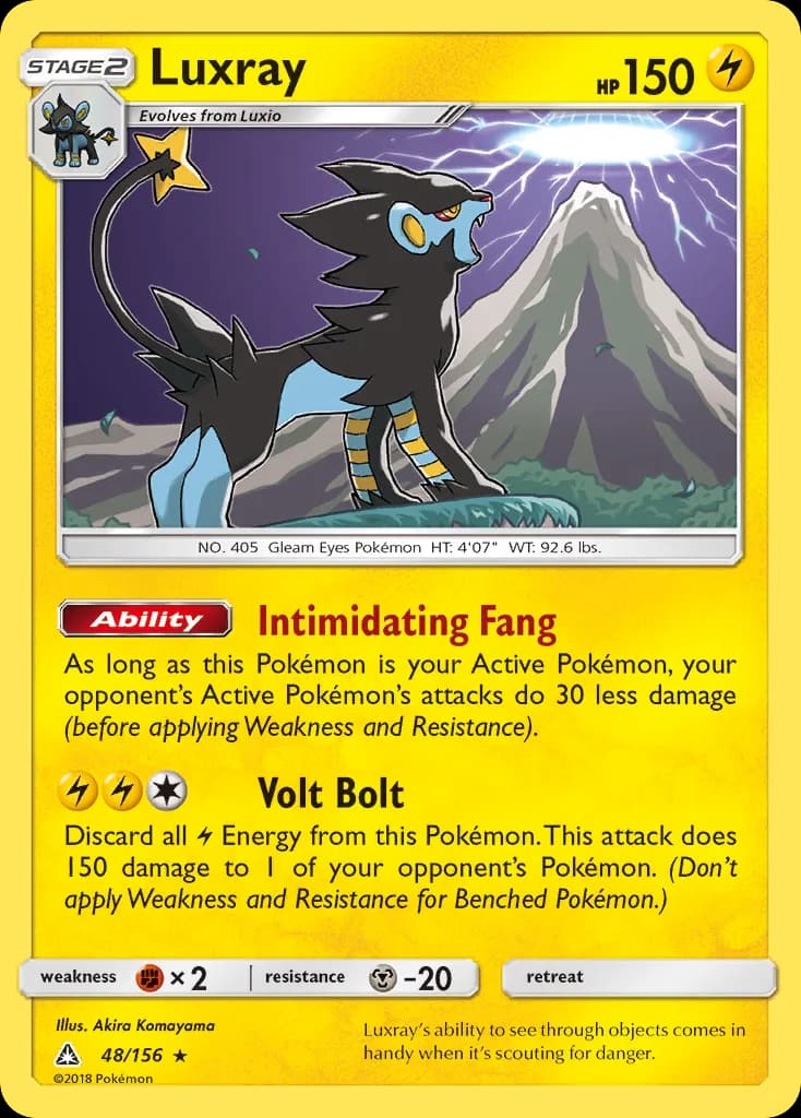 Luxray card front, Ultra Prism 48/156