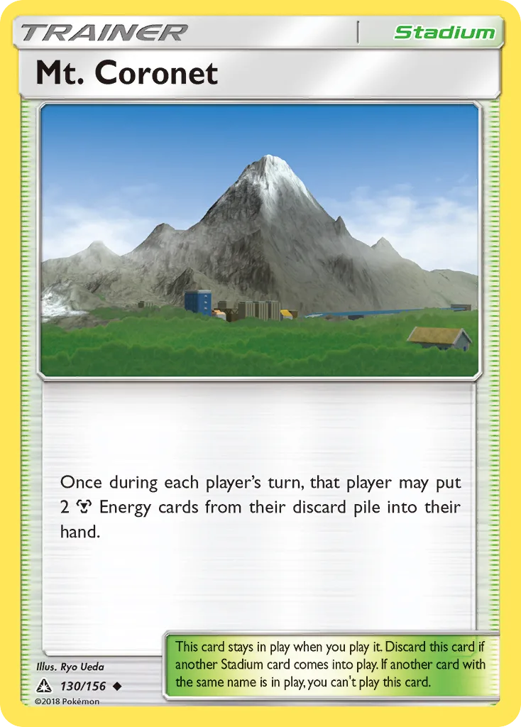 Ultra Prism Mt. Coronet card front, 130/156