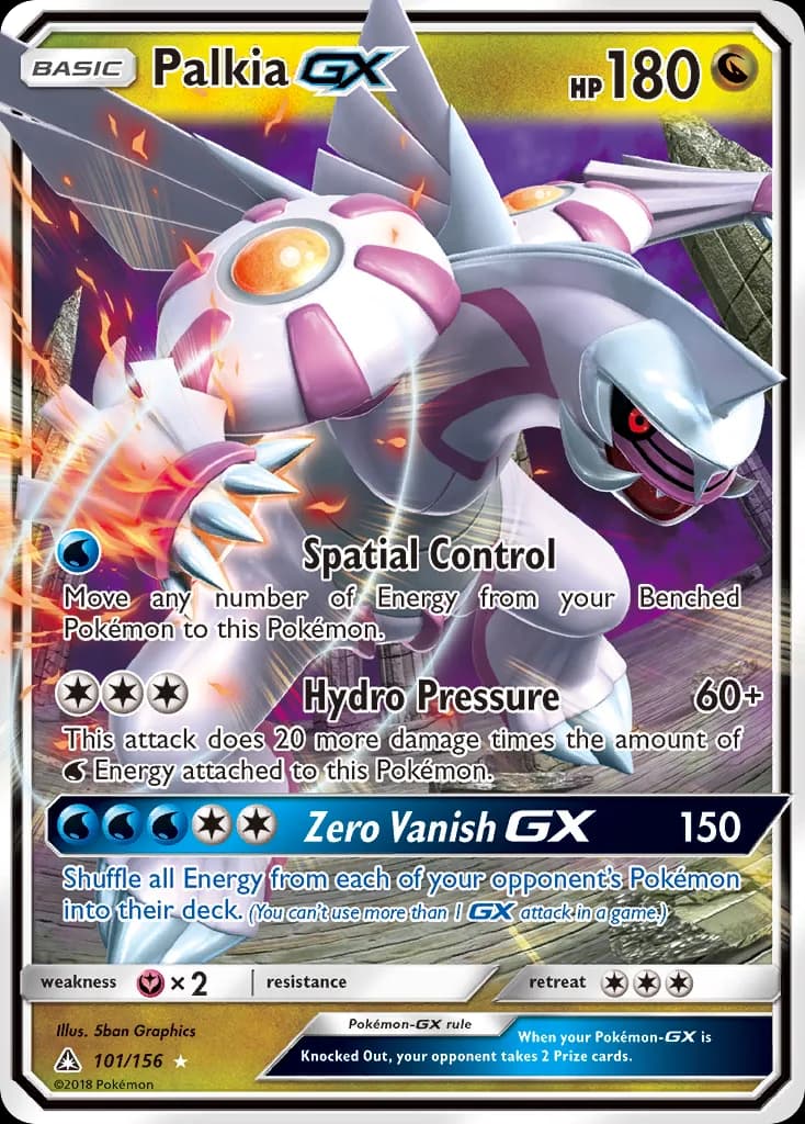 Ultra Prism Palkia-GX card front, 101/156