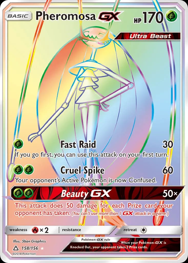 Ultra Prism Pheromosa-GX card front, 158/156