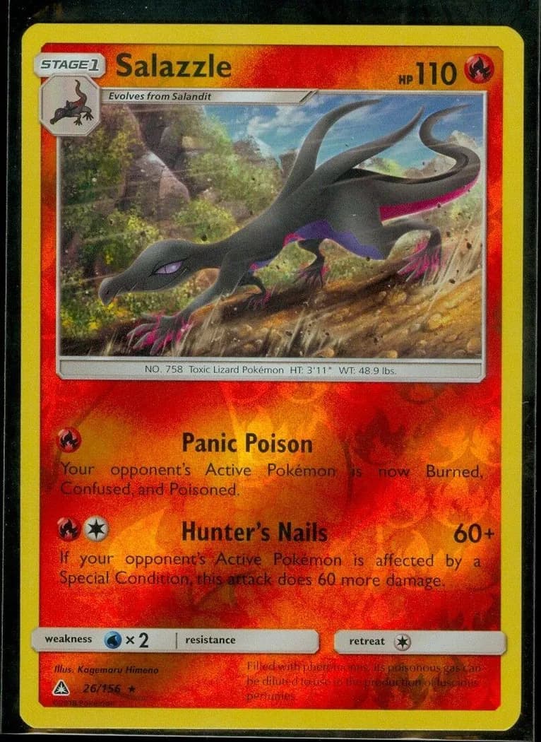 Salazzle reverse holo card front, Ultra Prism 26/156