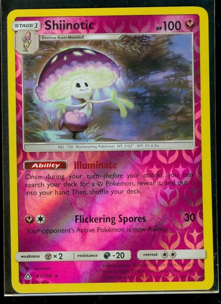 Shiinotic reverse holo card front, Ultra Prism 93/156