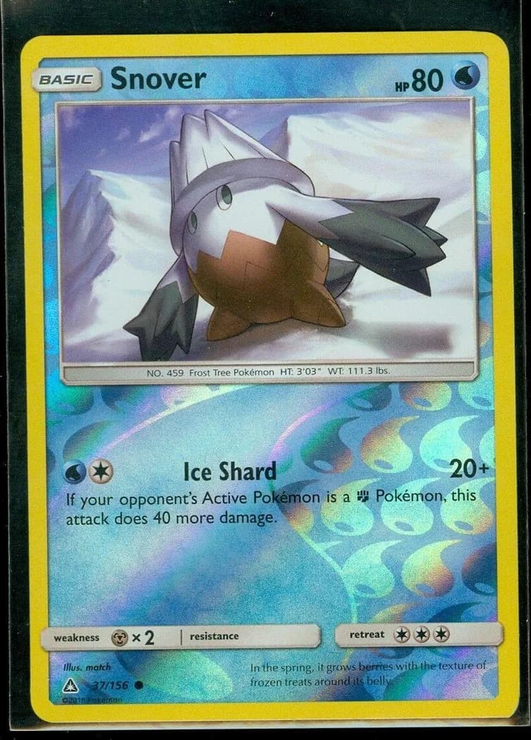 Snover reverse holo card front, Ultra Prism 37/156