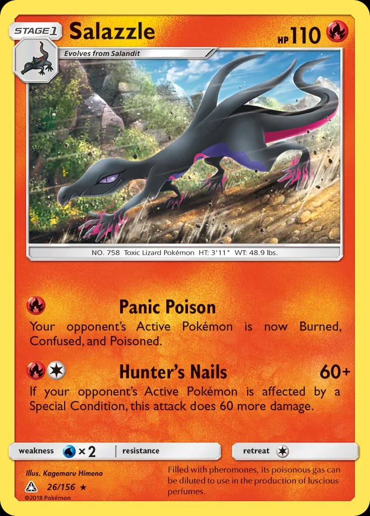 Ultra Prism Salazzle card front, 26/156