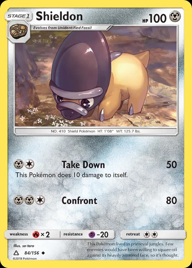Ultra Prism Shieldon card front, 84/156