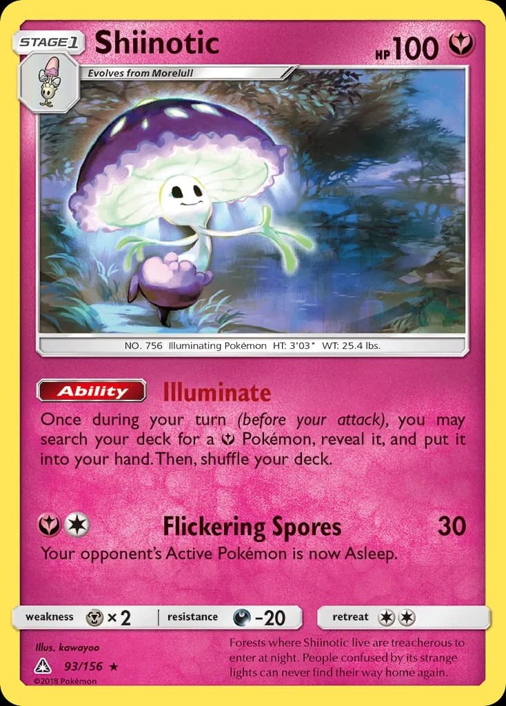 Ultra Prism Shiinotic card front, 93/156