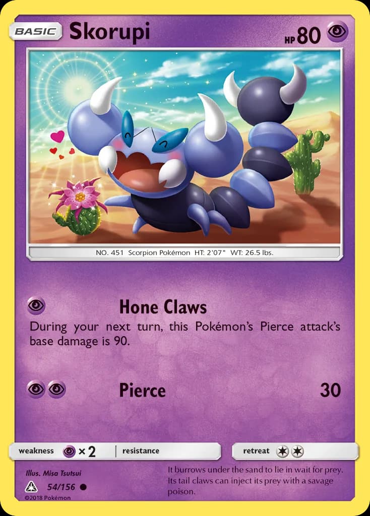 Ultra Prism Skorupi card front, 54/156