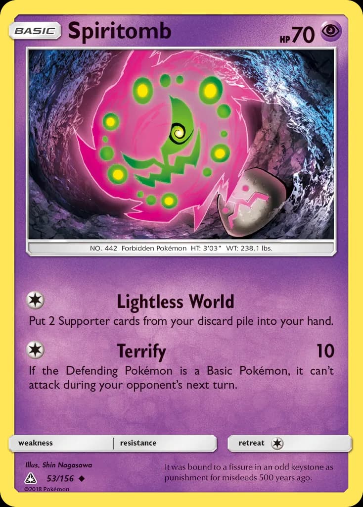 Ultra Prism Spiritomb card front, 53/156