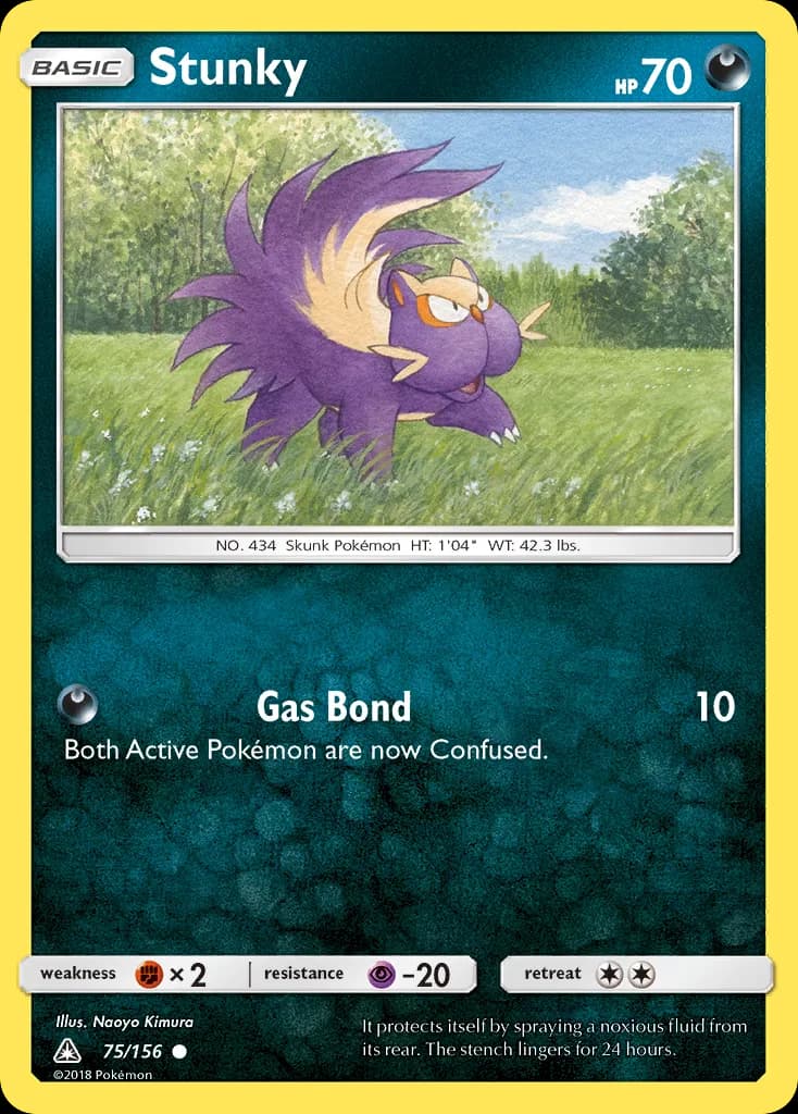 Ultra Prism Stunky card front, 75/156