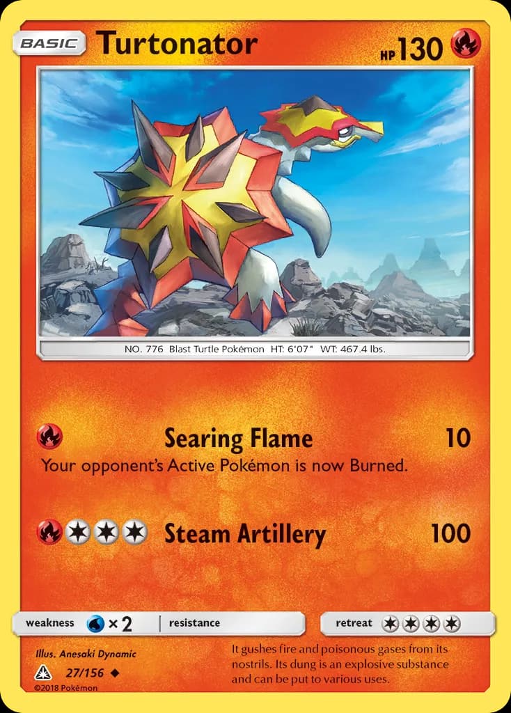 Ultra Prism Turtonator card front, 27/156