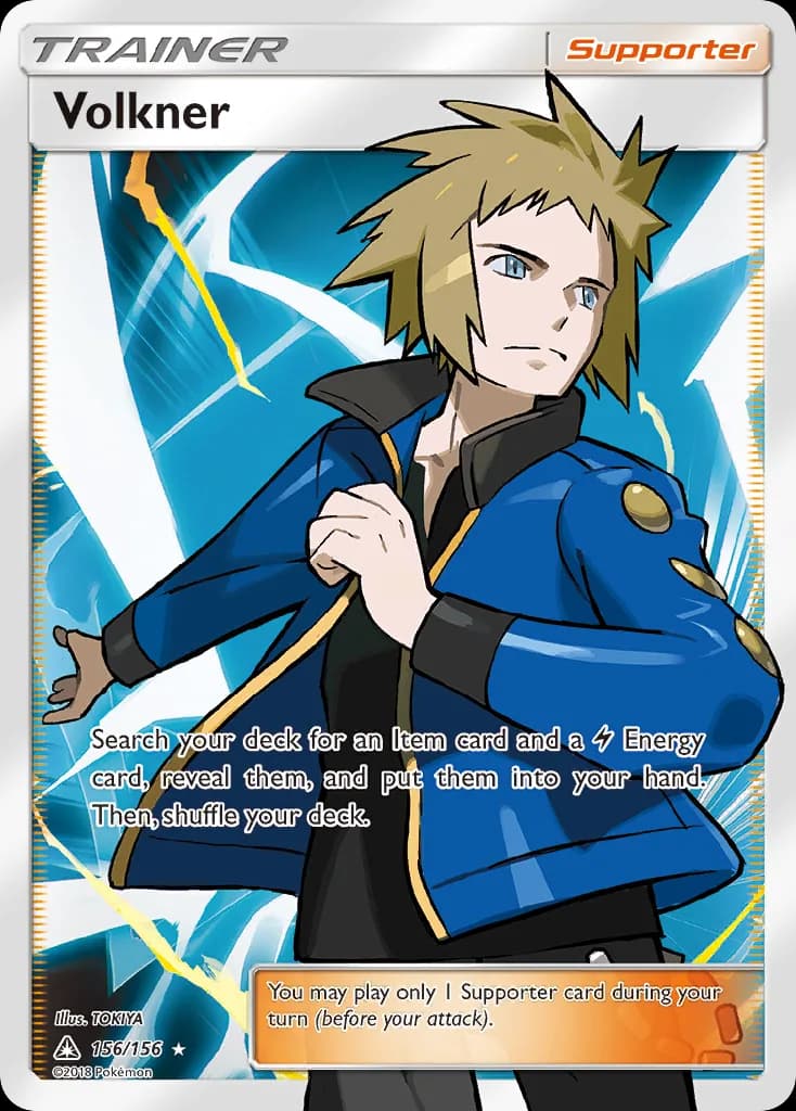 Ultra Prism Volkner card front, 156/156