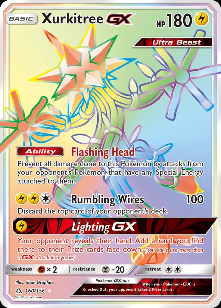 Ultra Prism Xurkitree-GX card front, 160/156