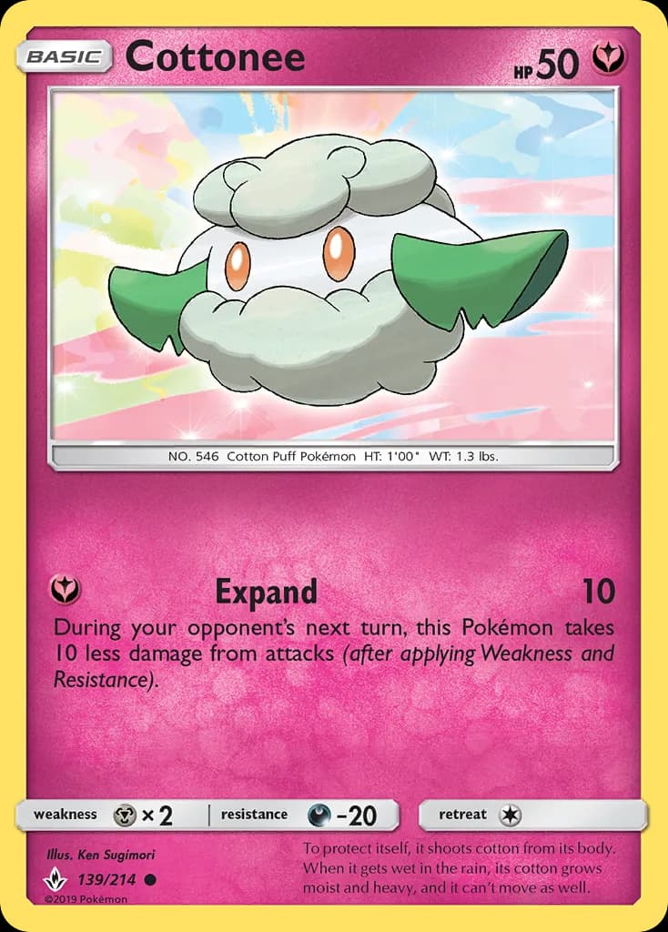 Unbroken Bonds Cottonee card front, 139/214