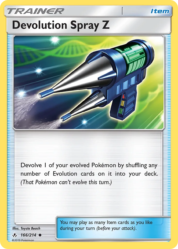 Unbroken Bonds Devolution Spray Z card front, 166/214