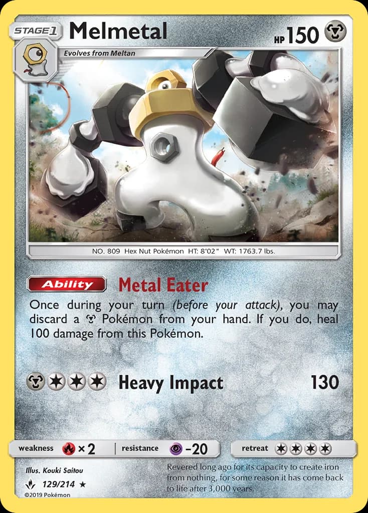 Unbroken Bonds Melmetal card front, 129/214