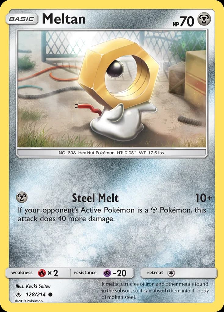 Unbroken Bonds Meltan card front, 128/214