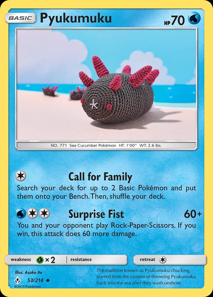 Unbroken Bonds Pyukumuku card front, 53/214