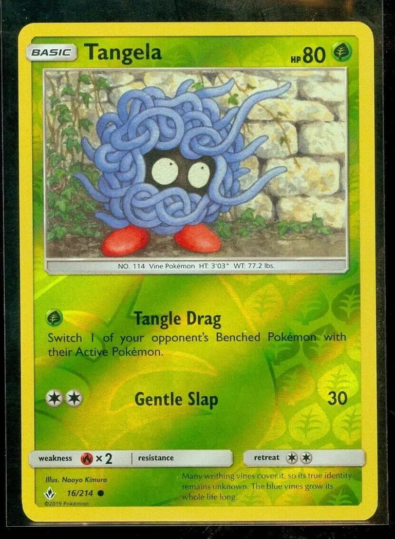 Tangela reverse holo card front, Unbroken Bonds 16/214