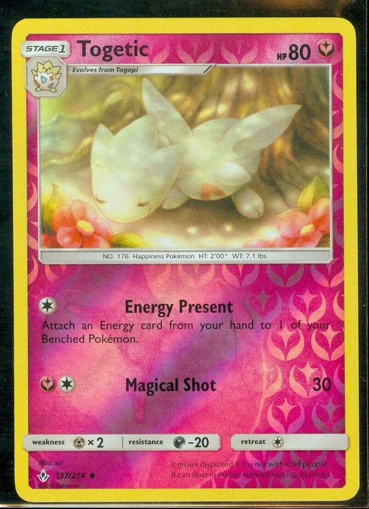 Togetic reverse holo card front, Unbroken Bonds 137/214