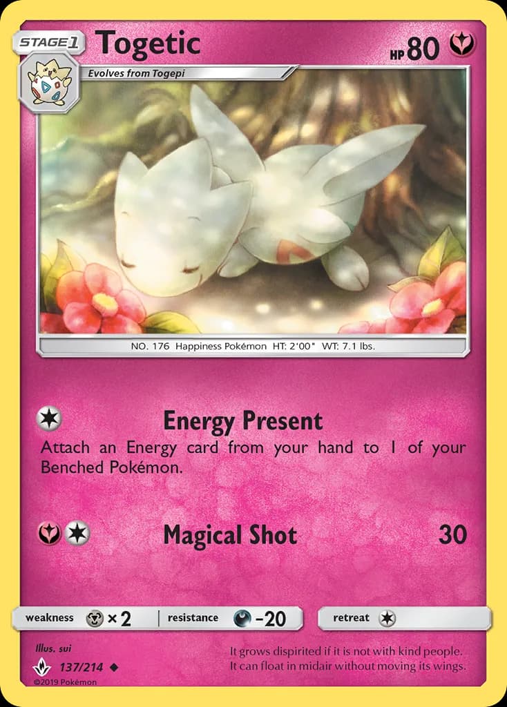 Unbroken Bonds Togetic card front, 137/214